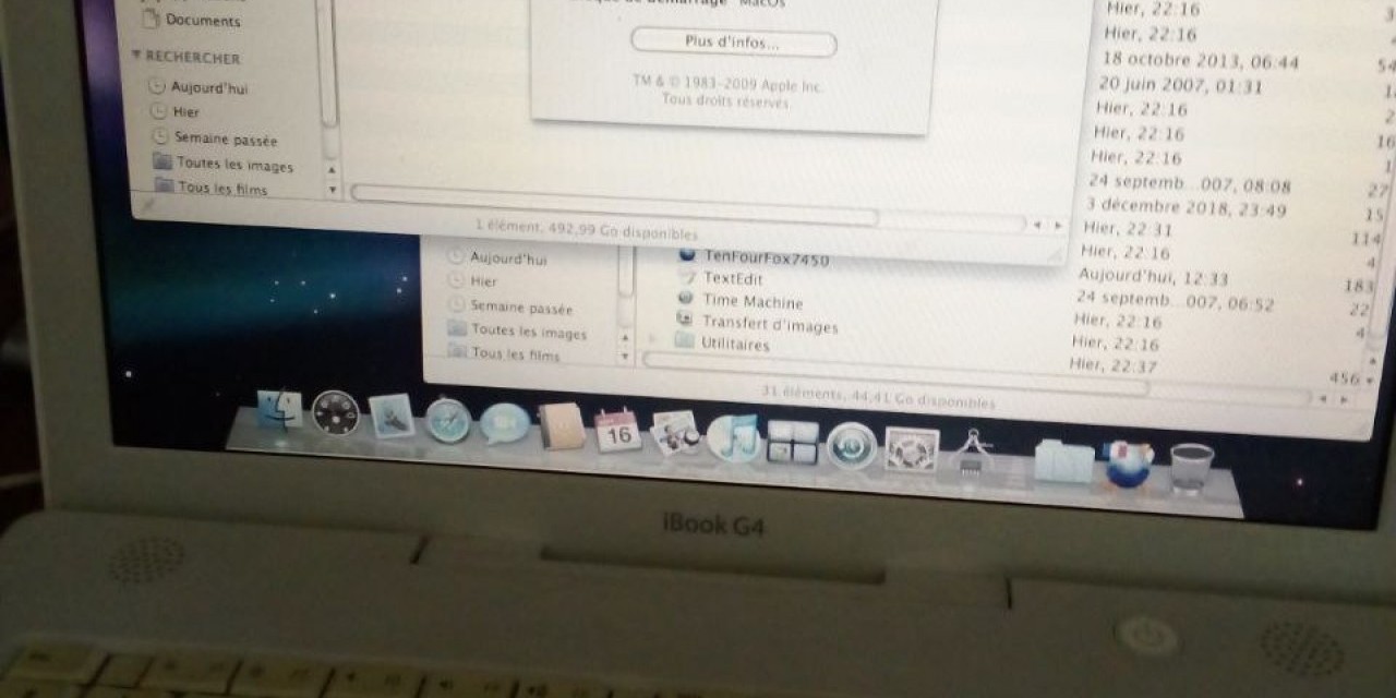 Remise en service d'un IBook G4