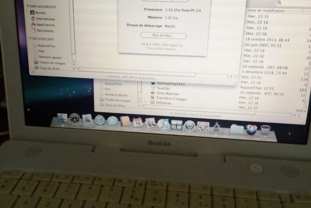 Remise en service d'un IBook G4